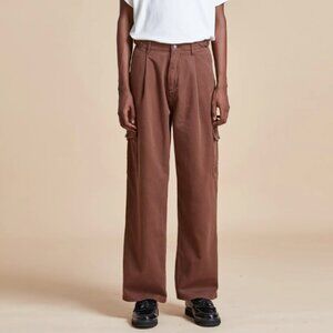 FOUND Unisex Dusky Western Cargo Brown Jeans Size 34